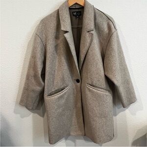 Zara TRF Oatmeal Tan Women's Coat, XS-S